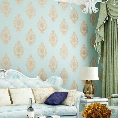 Wellyu Dimensional sculpture wallpaper Retro European AB bedroom bedroom TV background wallpaper pvc deep embossed