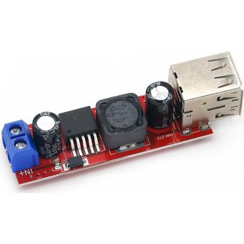 DC 6V-40V To 5V 3A Double USB Charge DC-DC Step-down Converter Module For Vehicle Charger LM2596 Dual USB
