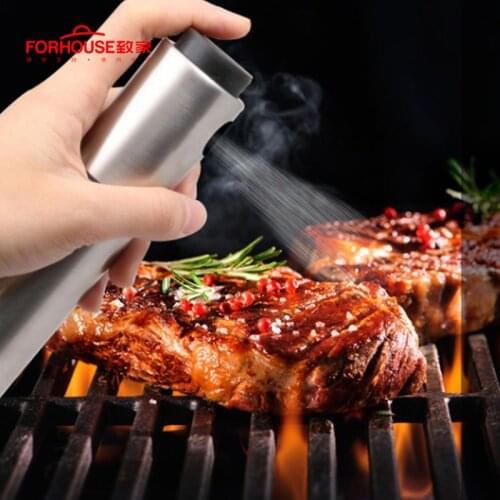 Stainless Steel Oil Sprayer Pump Fine Mist Olive Pump Spray Bottle Barbecue Oil Sprayer BBQ Pot Cooking Tool