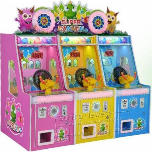 Amusement Game Center Super Cannon Coin Operated Simulator Gun Shooting Balls Tickets Redemption Arcade Game Machine For Malls