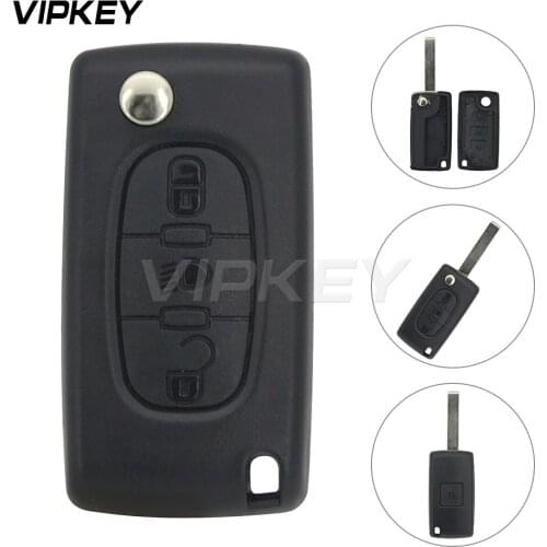 Remtekey CE0523 HU83 Flip remote key shell case for Citroen Peugeot 3 button middle Light button