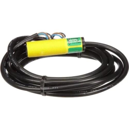 S18SN6FF100 Photoelectric, Fixed-Field, 18mm Plastic, In: 10-30 VDC, Out: NPN, 4" Range, 2m 29086