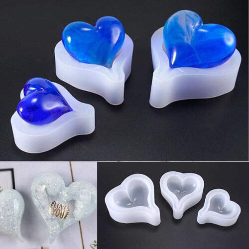 Heart Silicone DIY Pendant Mold Jewellry Making Resin Mould Epoxy Casting Craft