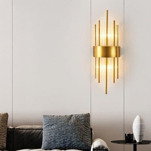 Nordic Modern LED CRYSTAL Wall Light simple Creativity Wall Lamp for Living Room Decoration Bedroom Foyer Bathroom Home Lighting