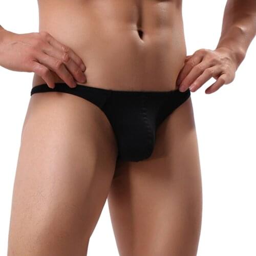 Men Sexy Underwear Shorts Solid Underpants Pouch Soft Cotton Large Pouch Low Rise Slips hombre Erotic Panties Underpants 2021