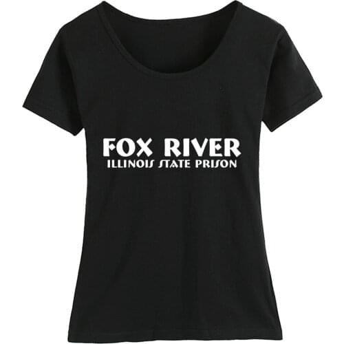 PRISON BREAK ILLINOIS STATE PRISON Cotton Girl Woman Short Sleeve T Shirt Summer ZIIART