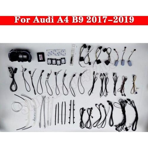 Car ambient light For Audi A4 B9 2017-2019 Auto Contour Handle Lamp decorative Atmosphere LED Strip door contour light 30 Colors