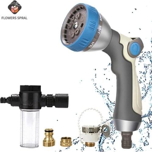 Garden Watering 8 Modes Water Gun High Pressure Water Sprayer Car Wash Gun Lawn Watering Powerful Water Gun Irrigation Sprayer