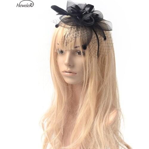 Women Lady Girl Fashion Mesh Birdcage Veil Fascinators Headband Hair Band Headdress Headwear Party Accessories