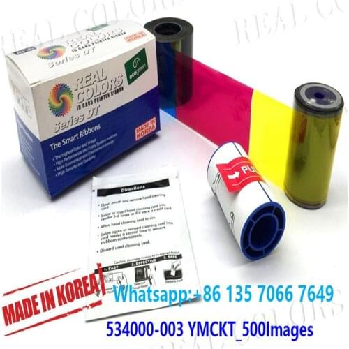 15Pieces Compatible Datacard SP75 Card Printer Ribbon 534000-003 YMCKT 500 Images
