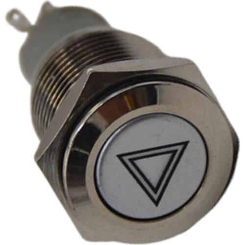 16mm Red LED Car Emergency Hazard Warning Light Push Button Switch Relay