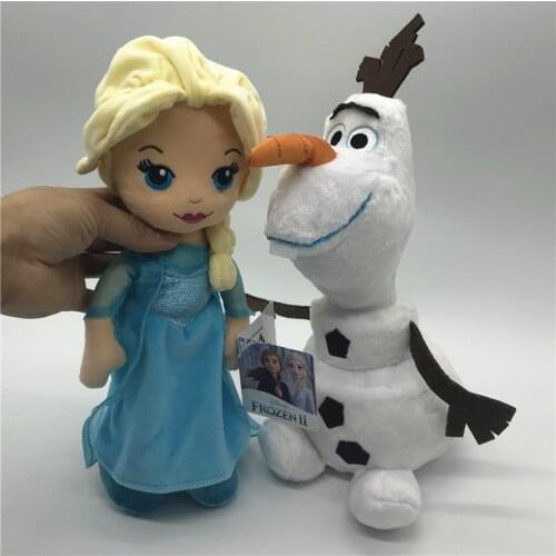 2piece/lot 28cm Frozen Elsa princess and snow man Olaf Stuffed Kids Gifts Soft Toys for Children Elsa princess plush dolls