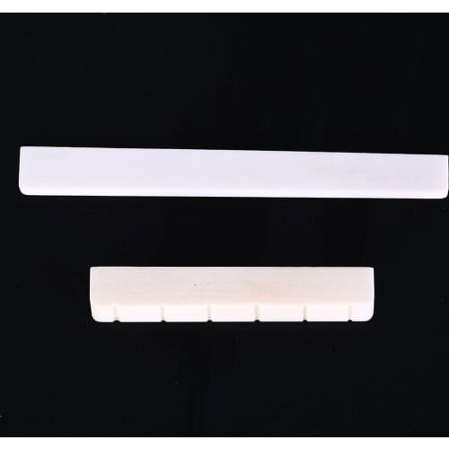 2021 White Guitar Parts 6 String Classical Guitar Bone Bridge Saddle And Nut Ivory Set Music Instruments Replacement Spare Part