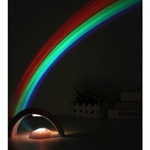 2nd Generation 3D Romantic Rainbow Projector Color LED Night Light Atmosphere Lamp for Baby Bedroom Home Decor DropShipping