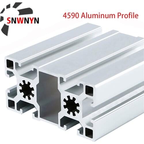 4590 Aluminum Profile Extrusion European Standard Anodized Linear Rail 4590 Length 100 500 600 800mm For CNC 3D Printer Parts