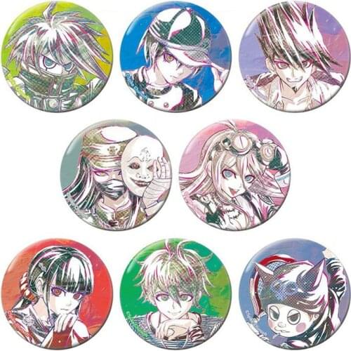 Anime Danganronpa Monokuma Naegi Makoto Kirigiri Kyouko Maizono Sayaka Badges Brooch Icons Cosplay Clothes Gift Button