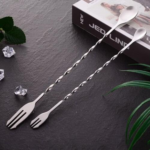 304 Stainless steel Bar Spoons Cocktail Drink Mixer Muddler Stirring Mixing Stir Spoon Ladle Cocktail Shaker Spoon Bar Tool