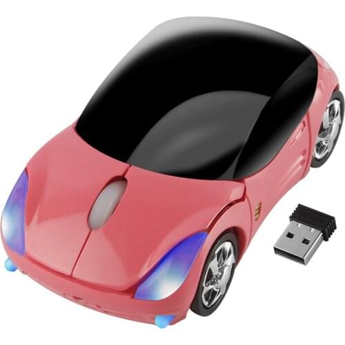 Mini 2.4G Wireless Mouse 3D Car Shape Design Cute Mause 1600 DPI USB Optical Computer Pink Mice Kids Girl For Laptop PC Notebook