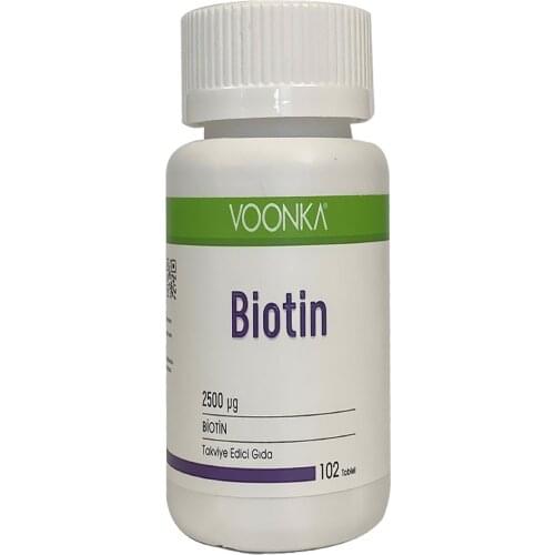 Biotin 2500 Mcg 102 Tablet Hair Help Hair Grow Faster Unbreakable Nails Healthy Hair Best Quality and English Brand