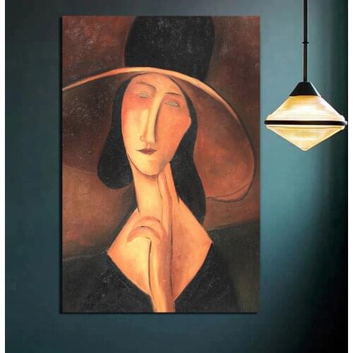 Large hand painted Amedeo Modigliani Classic Wall Art Canvas Painting Modern Painting Wall Picture For Living Room Home Decor