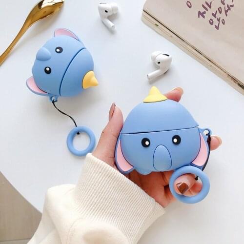 For AirPods1 2 Pro Earphone cases Cartoon elephant Dumbo Protect Wireless Bluetooth Headset cover Drones For Airpods 3 case