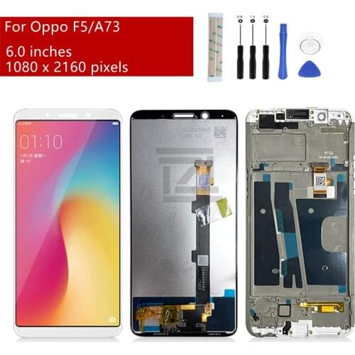 For OPPO F5 display LCD touch screen digitizer Assembly for OPPO A73 lcd replacement Repair Parts 6.0"