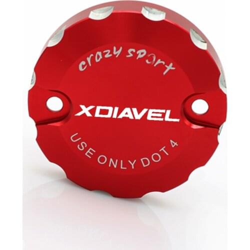 For DUCATI X Diavel XDIAVEL 2017 2018 2016 Rear Brake Fluid Reservoir Cylinder Cover Motocycle Oil Cap Tank LID Cup With Logo