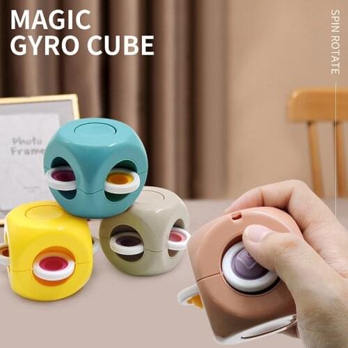 Fidget Spinner Toy AntiStress Fingertip Magic Cube Kawaii Bean Gyro Push Bubble Sensory Toy Stress Relief Adult Kid Anxiety Gift