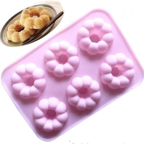 6 Cavity Silicone Pumpkin Cake Mold for Baking Moule Mousse DIY Pastry Decorating Tools Dessert Chocolate Mould for Wholesale