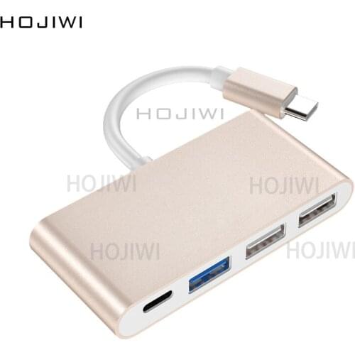 HOJIWI4 in 1 hub with pd usb3.0 usb2.0 type-c docking station laptos Type C 3.1 Splitter HUB dock station usb c for macbook AA14