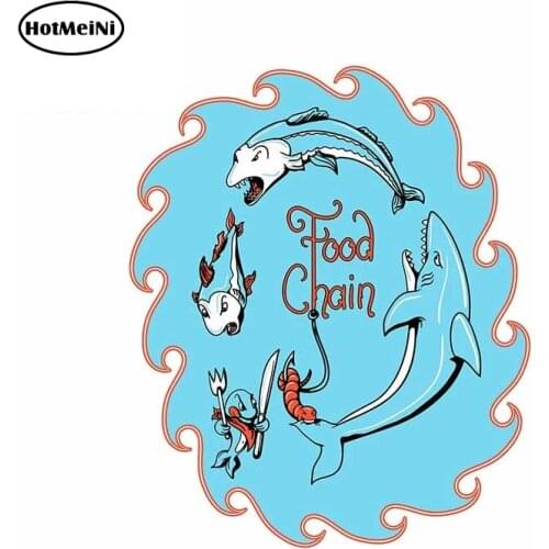 HotMeiNi 13cm x 10.6cm For Food Chain Scratch-Proof Car Sticker Surfboard Fine Decal Graffiti Car Accessories Decoration