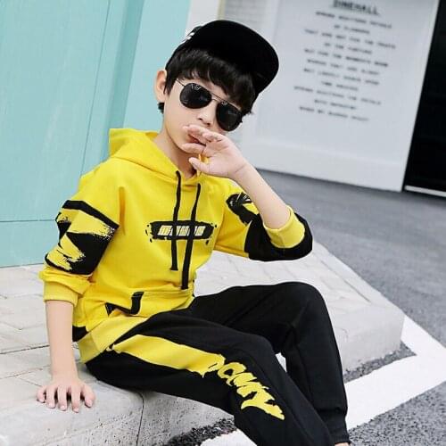 Childrens wear set boy spring autumn clothing set cotton long sleeved Kids sport clothes set childrens clothing sport clothes