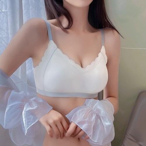 Latex Thin Bras Set Women Plus Size Big Breasts Push Up Bra and Panty Set Breathable Seamless Bras Lingerie Set Wholesale