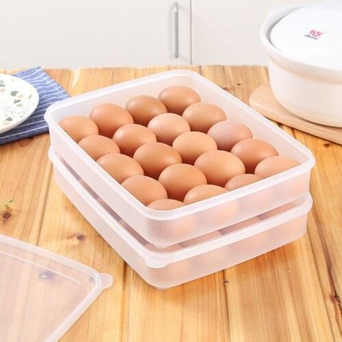 24 Eggs Storage Box High Quality Single Layer Refrigerator Food 20-24 Eggs Airtight Storage Container Plastic Box