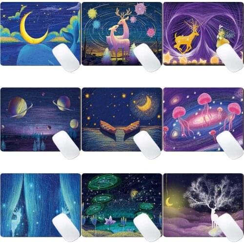 Fashion Pattern Mouse Pad Laptop Table Mat Home Office PU Leather Waterproof Non-slip Computer Game Mouse Mat