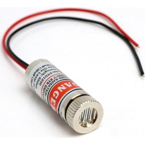 DIY 650nm 5mW Red Point / Line / Cross Laser Module Head Glass Lens Adjustable Focus Laser Industrial Positioning Laser Aiming