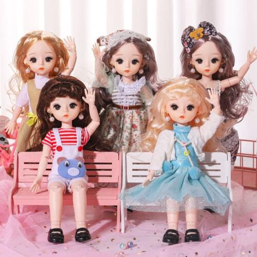 Good Quality Mini Fashion Doll, 1/6 30cm 12INCH Ball Jointed Doll DIY Toys, With Clothes Shoes Wig Headwear, Best Gift For Girls