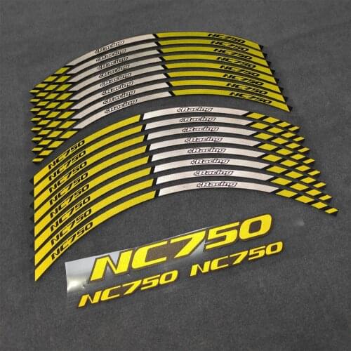 Motorcycle Wheel Decals 17inch Rim For Honda NC750S NC750X NC750 Modification High Quality Reflective Supreme Sticker Decal