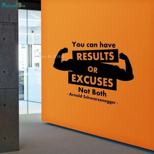 Gym Wall Decals Exercise Stickers Motivational Quote Workout Fitness Removable Home Gym Office Décor Art Inspiring Murals YT2355