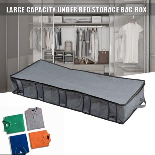 Non-Woven Space Saving Organizer Bag Under Bed Closet Storage Box 5 Compartments Clothing Storage Bags