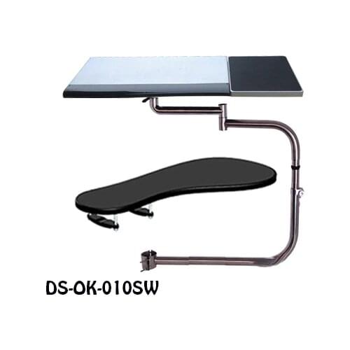 OK010S Multifunctional Chair Clamping Keyboard Holder Lapdesk+Square Mouse Pad+Chair Arm Clamping XL size Mouse Pad