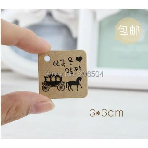 Wholesale Scallop Kraft Blank Hang tag Retro Gift tag, Table Number cards, 500pcs/lot High Quality Kraft Tag yxc033