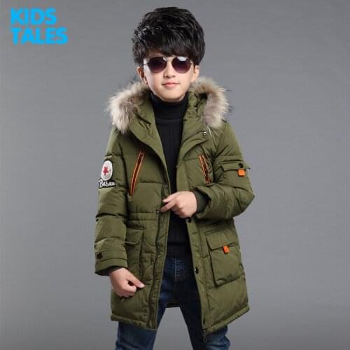 4-13T boys coats and jackets 2017 autumn winter Korean boys solid hooded coat thick cotton warmer kids winter coat boys