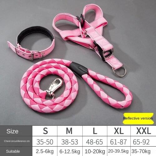 Dog leash, dog leash, dog chain collar, medium and large dog, golden retriever, Labrador pet products