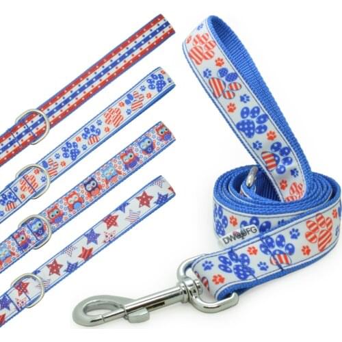 4FT 5ft Leash for Dog Independence Day Leopard Animal print Strong and Durable Leash,1" Wide Dog Leashes for Medium and Large