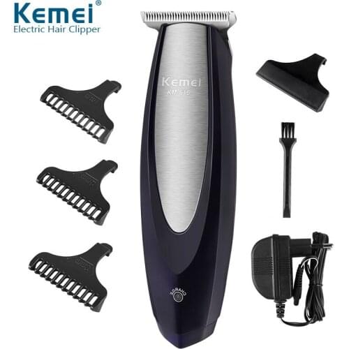 Kemei Professional Electric Hair Clipper Low Noise Graphic Carving Hair Trimmer Cutting Machine Haircut Cutter