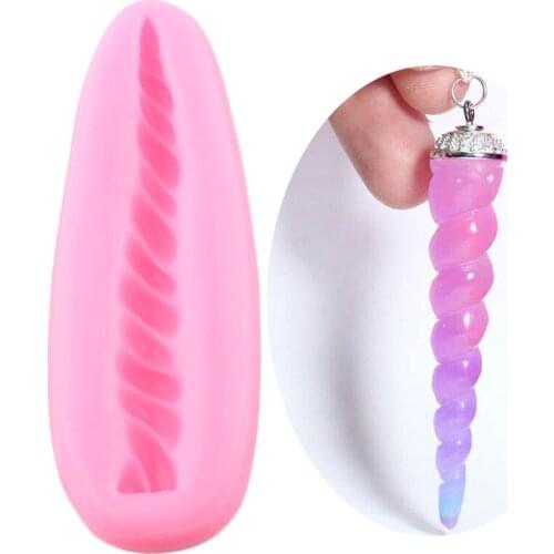 Unicorn Horn Silicone Molds Baby Birthday Cupcake Topper Fondant Cake Decorating Tools Candy Clay Chocolate Gumpaste Moulds