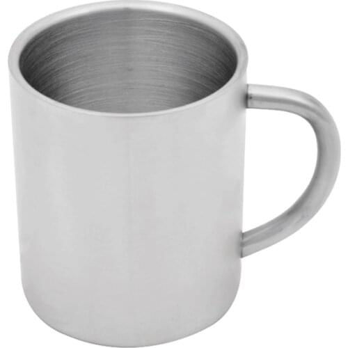 Double layer stainless steel nonsense outdoor mini cup clean and durable shiny drop strap attachment carabiner camping accessory