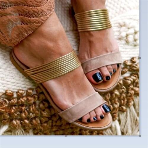 2020 Women Rome Sandals New Summer Hot Retro Wedges Gladiator Non-slip Slippers Ladies Party Office Shoes Beach Sandals Slides
