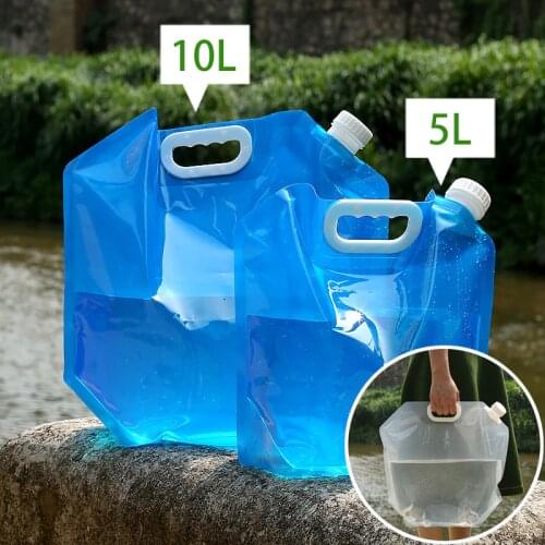 Foldable Water Bag portable Drinking Camp Cooking Picnic BBQ Water Container Bag Carrier 5L/10L Water Tank Outdoor Water Storage